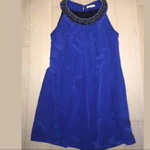 ANTHROPOLOGIE BY GRYPHON STUD COLLAR SILK DRESS XS